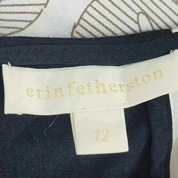 erin fetherston Geometric print Cap sleeve crewneck Mini Sheath dress 12 - Picture 5 of 7